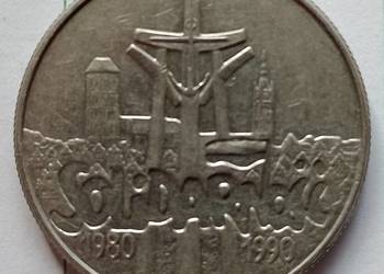 Monety 1990 rok. 10.000 zł "Solidarność" i i 100 zł.
