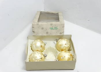 Stare Bombki Choinkowe Vintage West Germany PRL Gwiazdki 4 Sztuki