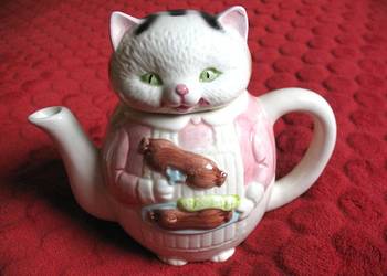 Dzbanek - do kawy i herbaty - ceramika - 15,5 x 20 x 12 cm Kot