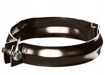 Krop obejma rury spustowej fi 90mm brąz metal