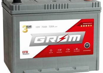 Akumulator 70Ah 730A GROM EFB START&STOP  Japan Prawy Plus DT