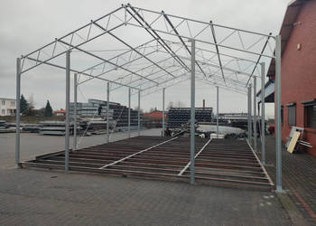 Ocynkowana konstrukcja hali stalowej - 8 m x 15m słup 4m - NOWA - KUP TERA…