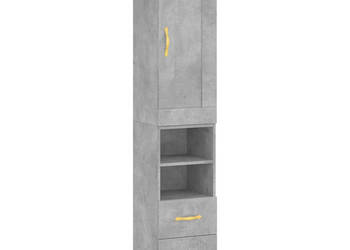 Wysoka szafka szarość betonu 345x34x180 cm WM-3200245