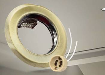 OPRAWA ALPE 16 MOSIĄDZ ANTYCZNY PUNKTOWA SUFITOWA 8,3CM WPUST + GU10 230V