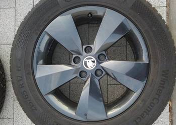 Oryginalne felgi Skoda Nanuq 17 cali opony zimowe Kodiaq Karoq Ateca