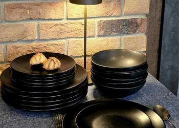 PROMOCJA 139 zł   Zestaw obiadowy 18 elementów czarny lub szary