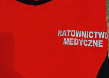 Odzież Ratownictwo medyczne t-shirt koszulka czarno pomarańczowa S M