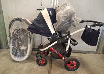 Wózek dziecięcy Camarelo 3w1 + fotelik + baza ISOFIX – stan bardzo dobry