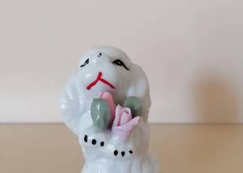 figurka piesek porcelana Vintage