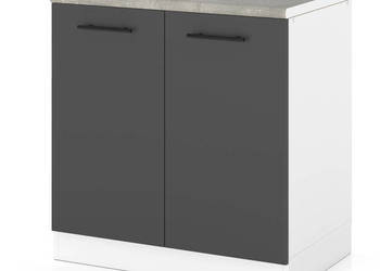 Szafka Kuchenna Stojąca Z Blatem Modułowa 80cm Spremium Szary Mat