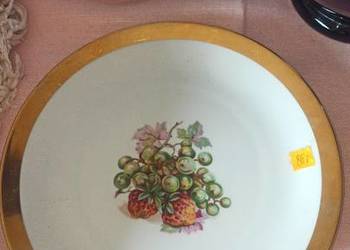 Patera z owocami. Bohemia Czechslovakia. Biała porcelana z