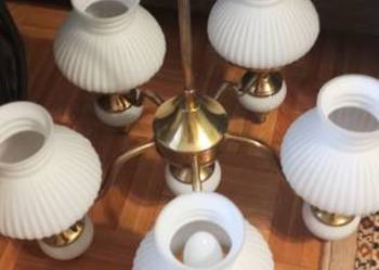 Żyrandol  antyczny mosiężny 5 punktowy