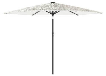 Parasol ogrodowy na stalowym słupku biały 288x288x225 cm WM-4005108
