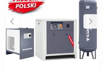 Sprężarka śrubowa, osuszacz ziębniczy, zbiornik 200 l. Kompresor cormak