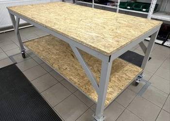 Solidny Stół Warsztatowy Mobilny 190x105 cm | Stół Roboczy na Kółkach