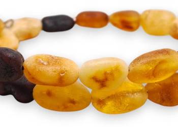 Bransoletka BURSZTYN bałtycki matowy mix drut pamięciowy #889