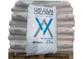 Chlorek wapnia w płatkach paleta 40 worków po 25kg