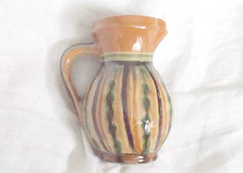 mały wazonik prl, ceramiczny dzbanuszek prl ceramika vintage rustykalny