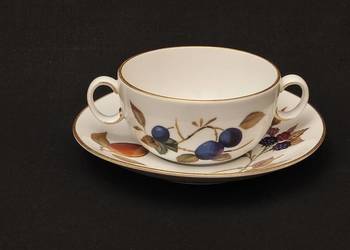 Bulionówka angielska Royal Worcester Evesham Gold