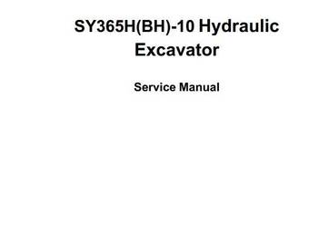 Sany SY365H SY195 SY205 SY215 SY225 C9 instrukcja naprawy PL