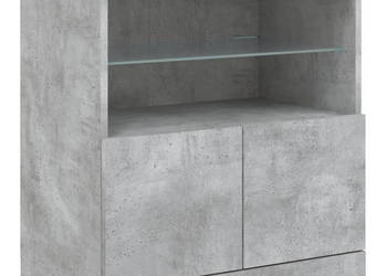 Szafka z oświetleniem LED szarość betonu 60x37x67 cm WM-836654
