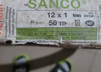 Rurka miedziana fi 12x1 50m nowa
