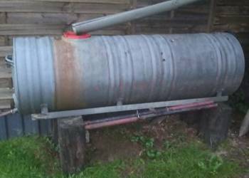 Beczka Na Wodę Deszczówkę PRL Ocynk Metal 600l Kranik Mocowania
