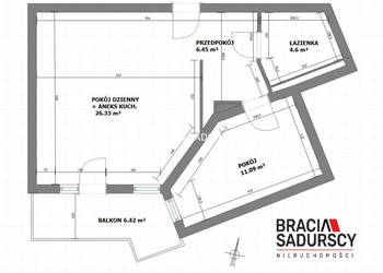 Sprzedam mieszkanie Kraków 48.24m2 2 pokojowe