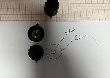 GAŁKA 23mm ze WSKAŹNIKIEM CZARNA Z TULEJĄ - 3 szt. (Z343)