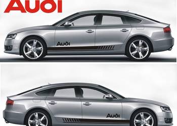 Naklejki Pasy Boczne na każdy Samochód  AUDI A4 A5 A6 A7 A8 Q3 Q5 Q7 Q8
