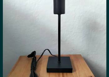 Lampa stołowa metalowa czarna loft minimalistyczna lampka no