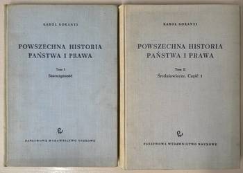 Powszechna historia państwa i prawa Koranyi Tom I i II Średniowiecze