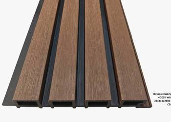 Deska elewacyjna 3D lamelowa  WALL PREMIUM 26x219x2900 BRĄZOWY TEAK /