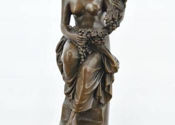 Kobieta z Winogronem - Winogrono - Figura Rzeźba z Brązu - Dekoracja Ozdoba