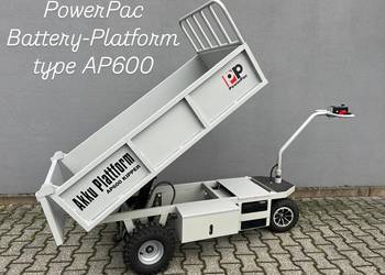 Wózek skrzyniowy elektryczny udźwig 600 kg, kiprowanie hydrauliczne
