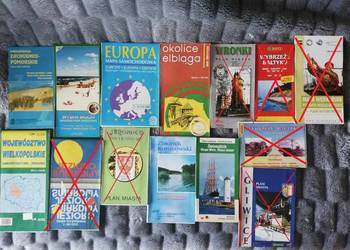 Mapy i przewodniki turystyczne, plany miast, 15 pozycji