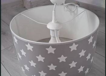 Lampa wisząca dziecięca szara gwiazdki średnica 35 cm