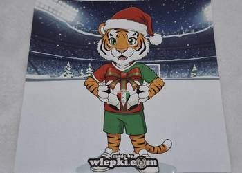 Naklejka, tygrysek, CKS-iak, 8x8cm, wlepki (Kolekcje, hobby, dla dziecka)