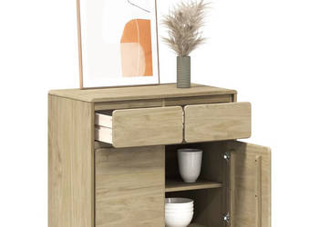 Szafka SAUDA kolor dębowy 80x43x755 cm lita sosna WM-377600