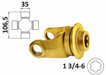 Widłak ciągnikowy 1 3/4-6, na krzyżak 35x106,5 mm 12658