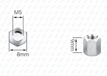 M5X9 ALUMINIOWA NAKRĘTKA ZŁĄCZNA PRZEDŁUŻANA TULEJKA DYSTANSOWA GWINTOWANA