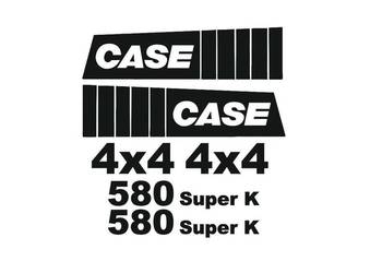 Oklejenie naklejki CASE 580 Super K 4x4 Zamiennik