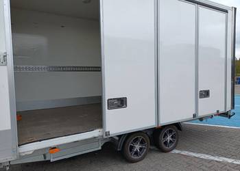 Przyczepa kontener 3,5t bok otwierany