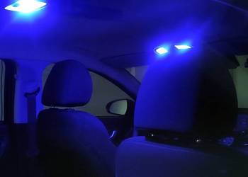 LEDy niebieskie do oświetlenia wnętrza 11 szt Komplet