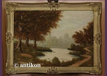 Obraz olejny na płótnie pejzaż urok natury