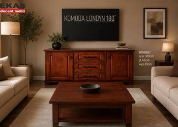 Komoda LONDYN 180`(2D-3S) Śliczny Orzech Klasic Dąb Producent BEKAS Meble