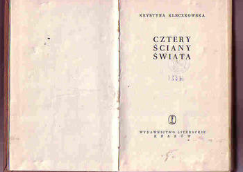 (3490) CZTERY ŚCIANY ŚWIATA – KRYSTYNA KLECZKOWSKA