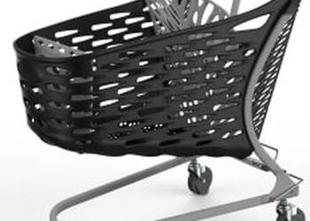 Wózek sklepowy plastikowy SAMBA Eko Black, 130l.