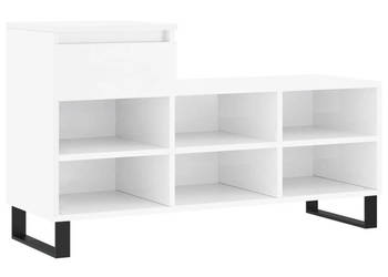 Szafka na buty wysoki połysk biała 102x36x60 cm WM-831374