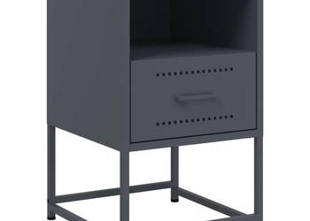 Szafka nocna antracytowa 36x39x605 cm stal WM-846558